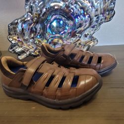 Dr Comfort Women’s Breeze Light Brown Leather Sandal Size 6.5. Stk #0820