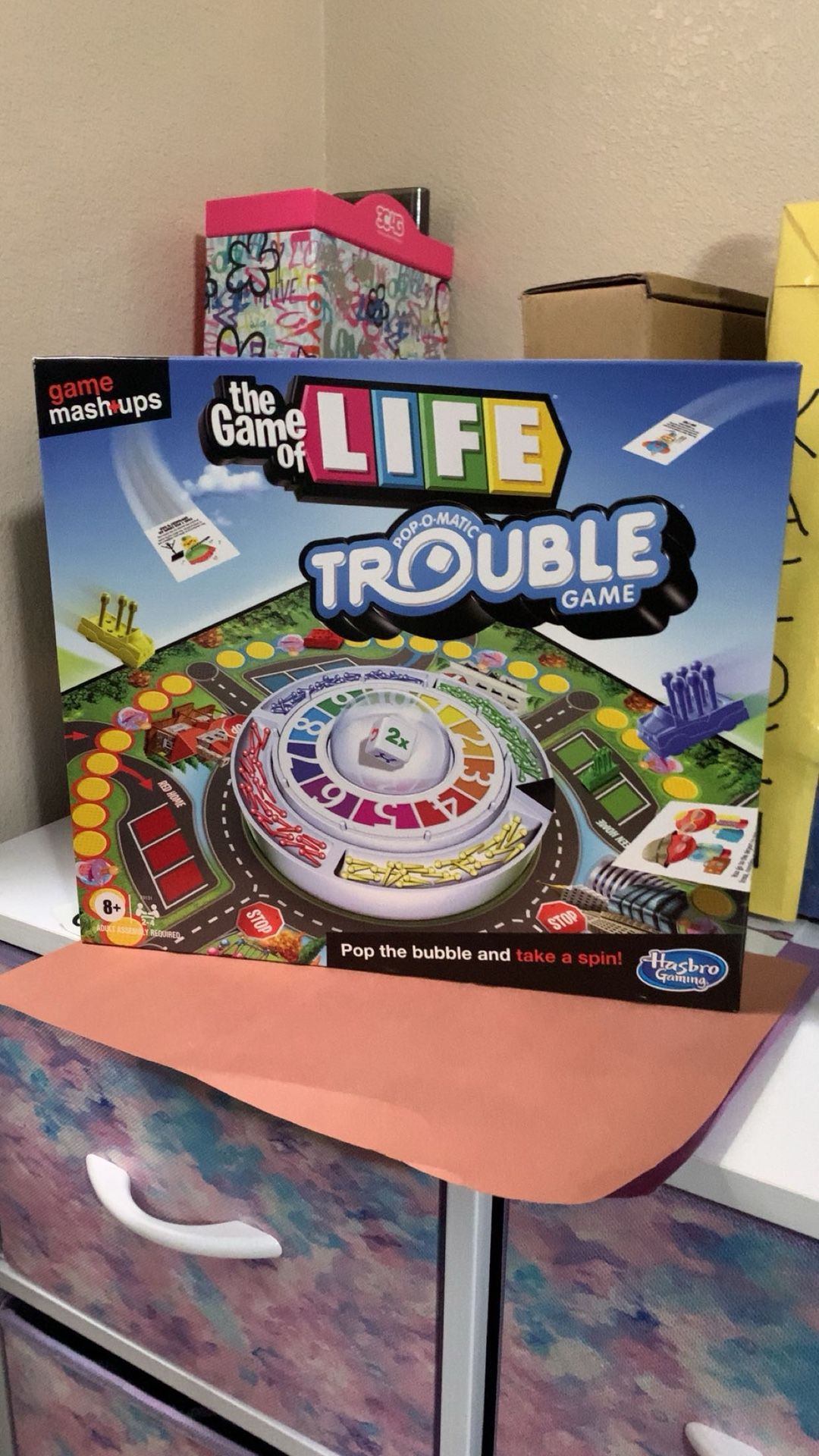 Trouble / Game Of Life Mash Up Board Game