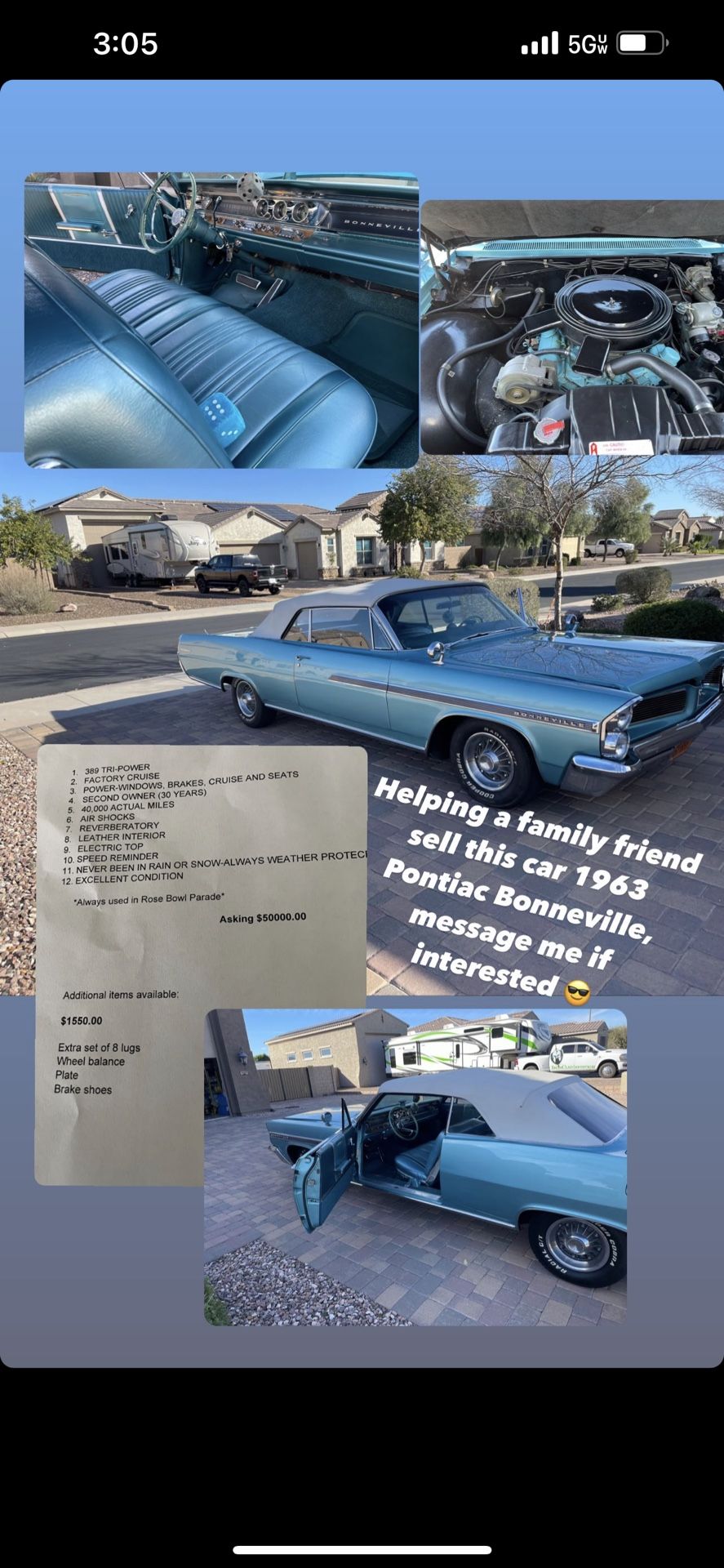 1963 Pontiac Bonneville Convertible