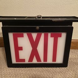 Vintage exit sign, very heavy