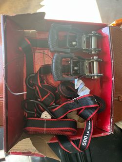 500 lb Ratchet Tie-Down Straps Set