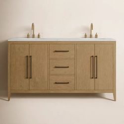 New 60” Double Bathroom Vanity – Alsup – $2,835 Retail – Delivery Available