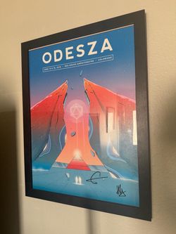 Signed 2018 red rocks odesza poster