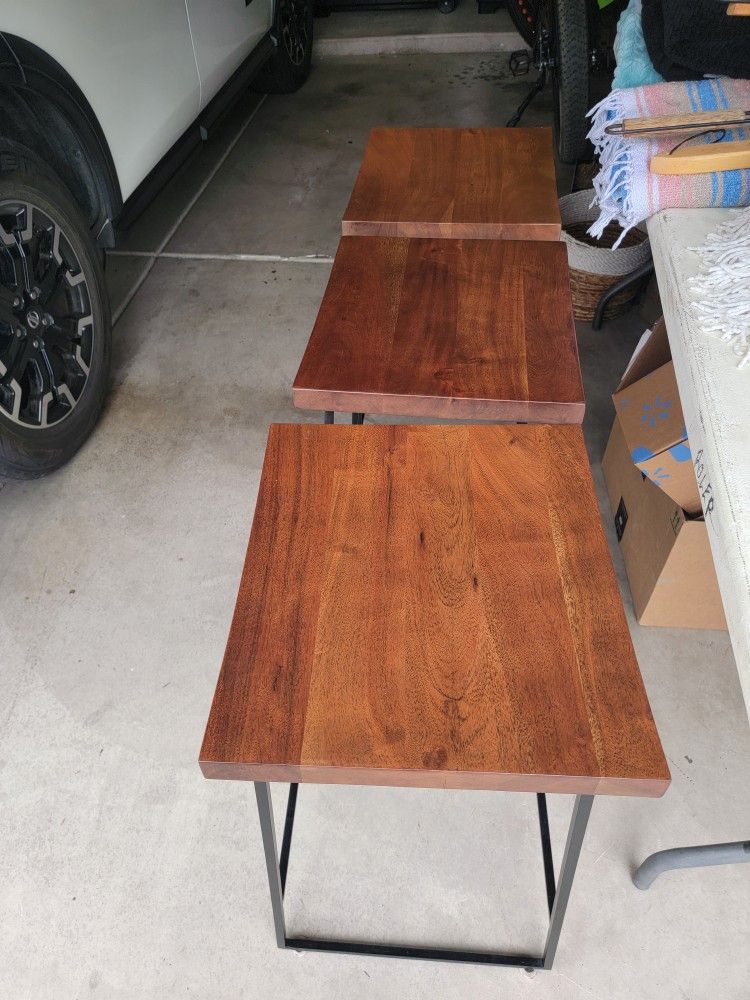 Nice Wood And Metal Bar Stools