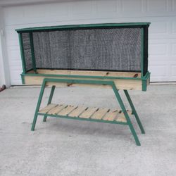 BEAUTIFUL "NEW" CUSTOM MADE RAISED LONG PLANTER WITH SCREEN ENCLOSURE