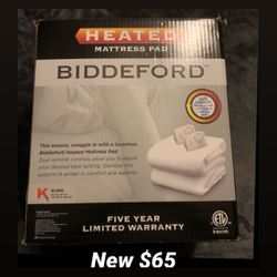 New Heated King Size Mattress Pad
