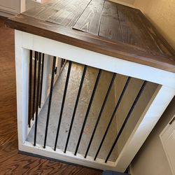 Custom extra large wooden dog crate