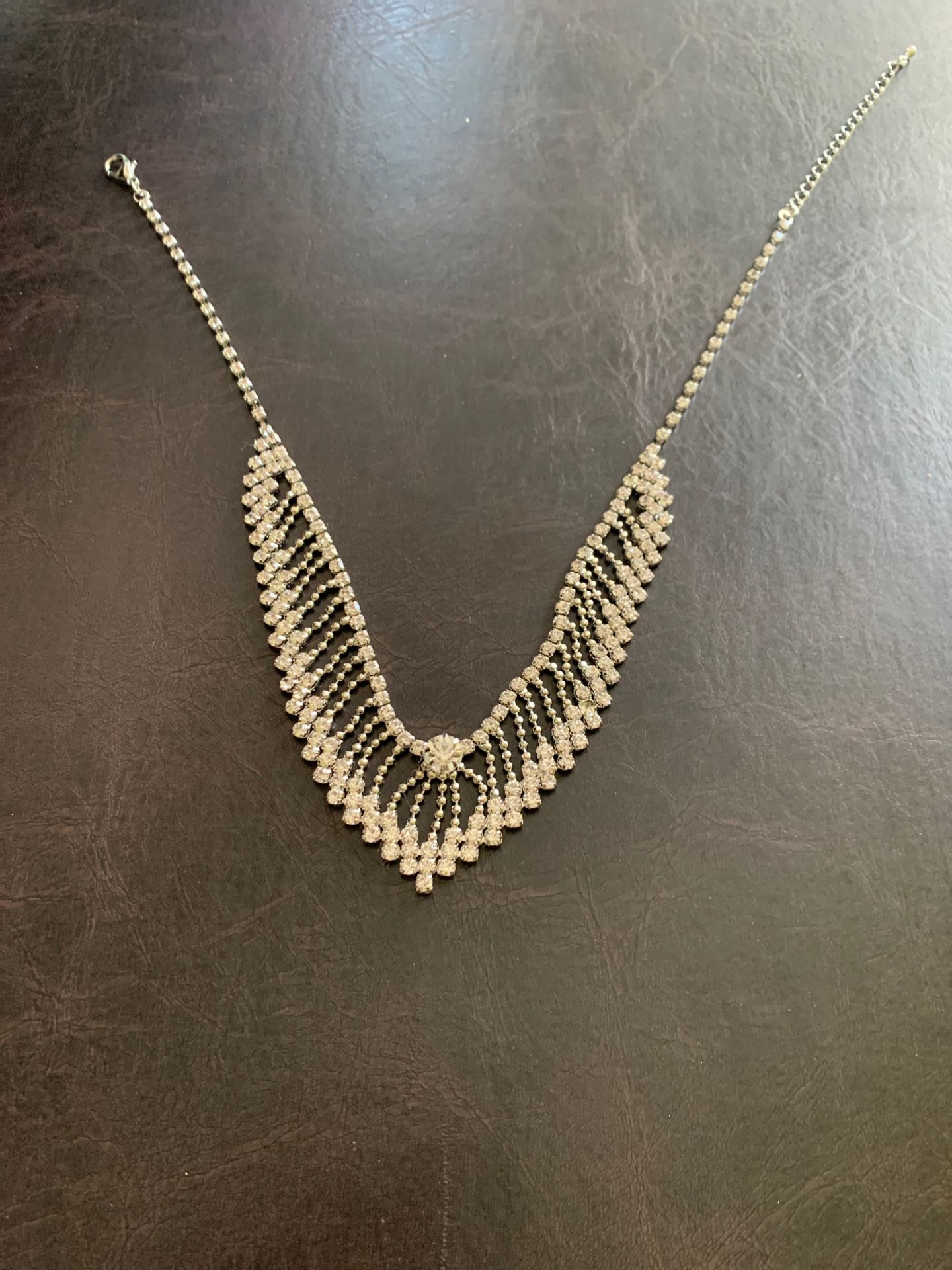 V neck diamond necklace