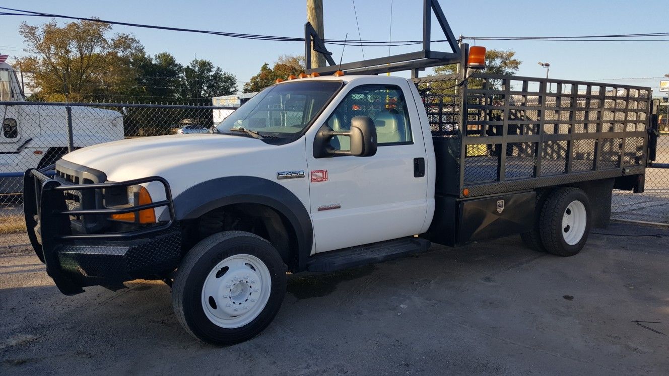 2006 Ford F450 Flatbed Auto Diesel !