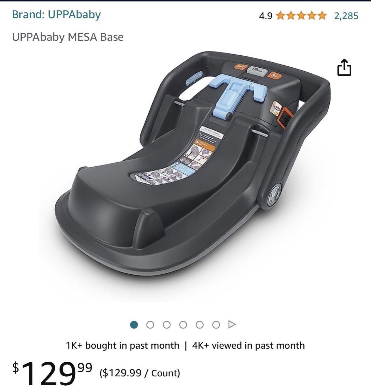 UPPABABY car seat Base ONLY