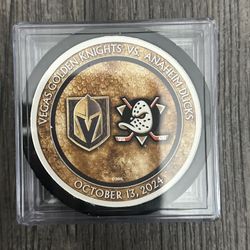 Las Vegas Golden Knights Vs Anaheim Ducks Puck 10/13/2024
