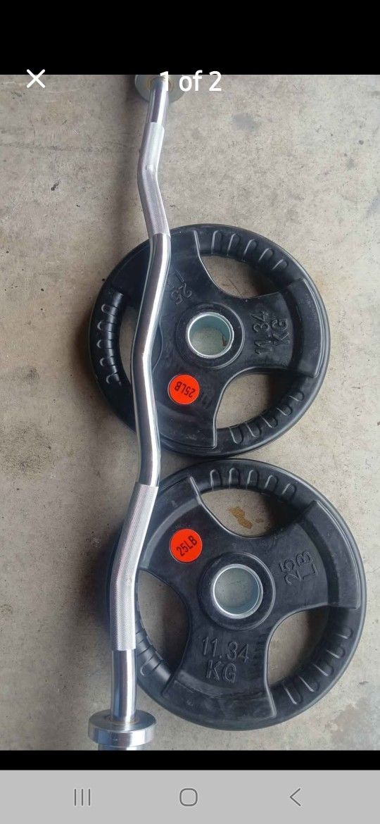 Ez Curl Bar New & 2.25 Lb