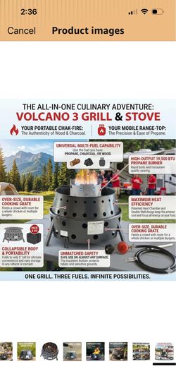 Volcano outdoor grill
