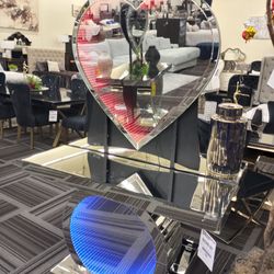 2pc Glass Mirror & Console