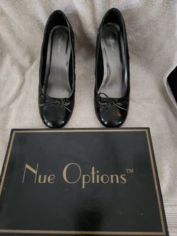 Black Patten Shoes 8 1/2