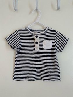 René Rofé Baby Boy Soft Striped Shirt With Pocket. Size 3 - 6 months - Gently used