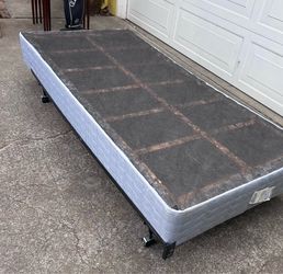 2 Serta Twin XL foundation and steel frame sets