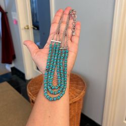 Lucky Brand Turquoise Beaded Necklace 