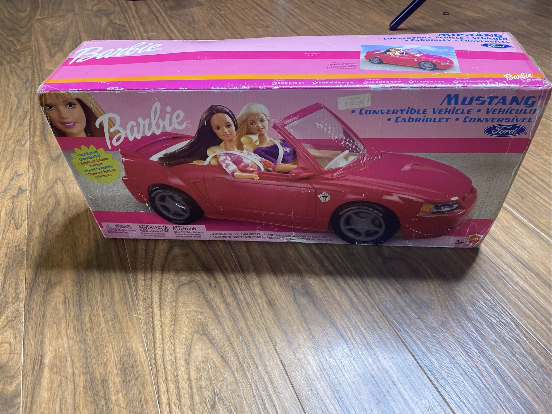 Vintage Barbie, Mustang, Convertible, Pink Car New Factory Sealed *FREE SHIPPING
