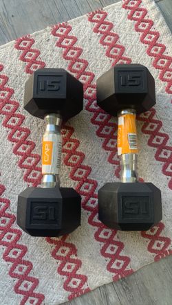 Dumbbells 15 lb pair NEW