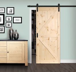 Interior Barn door with hardware