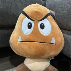 Goomba Official Nintendo Super Mario Plush Stuffed Goomba ROUND1 Japan 22" 
