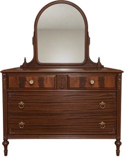 Antique dresser and mirror