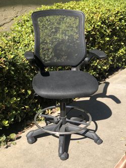 Modway Articulate Ergonomic Drafting Chair - Black Mesh