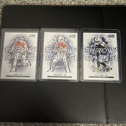 2025 Score Throwbacks Football Card Bundle – CeeDee Lamb, Bo Nix & Drake Maye