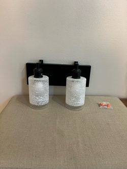 New 2- Light Vanity Wall Light Fixture, 💡 Included ( Hardwired/ Only One )