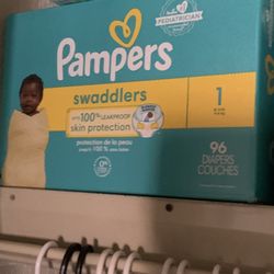 Selling Size 1 Pampers Diapers 96 Count 