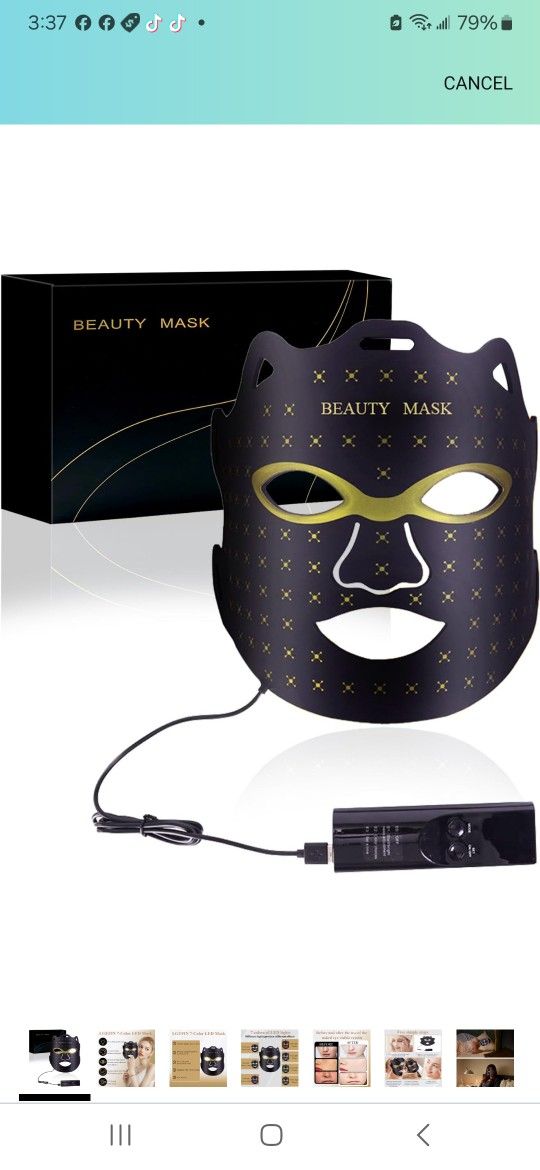 Red Light Therapy Face Mask $40