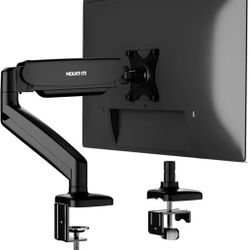 Mount-It! Monitor Arm – Single Monitor Desk Mount, Articulating Gas Spring Arm, Fully Adjustable 13"-32"