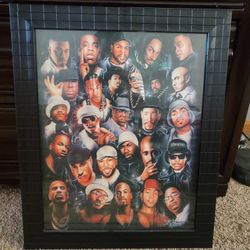 Old SCHOOL HIP HOP Wall Picture W Black FRAME