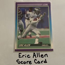 Eric Allen Philadelphia Eagles Hall of Fame CB Score Card. 