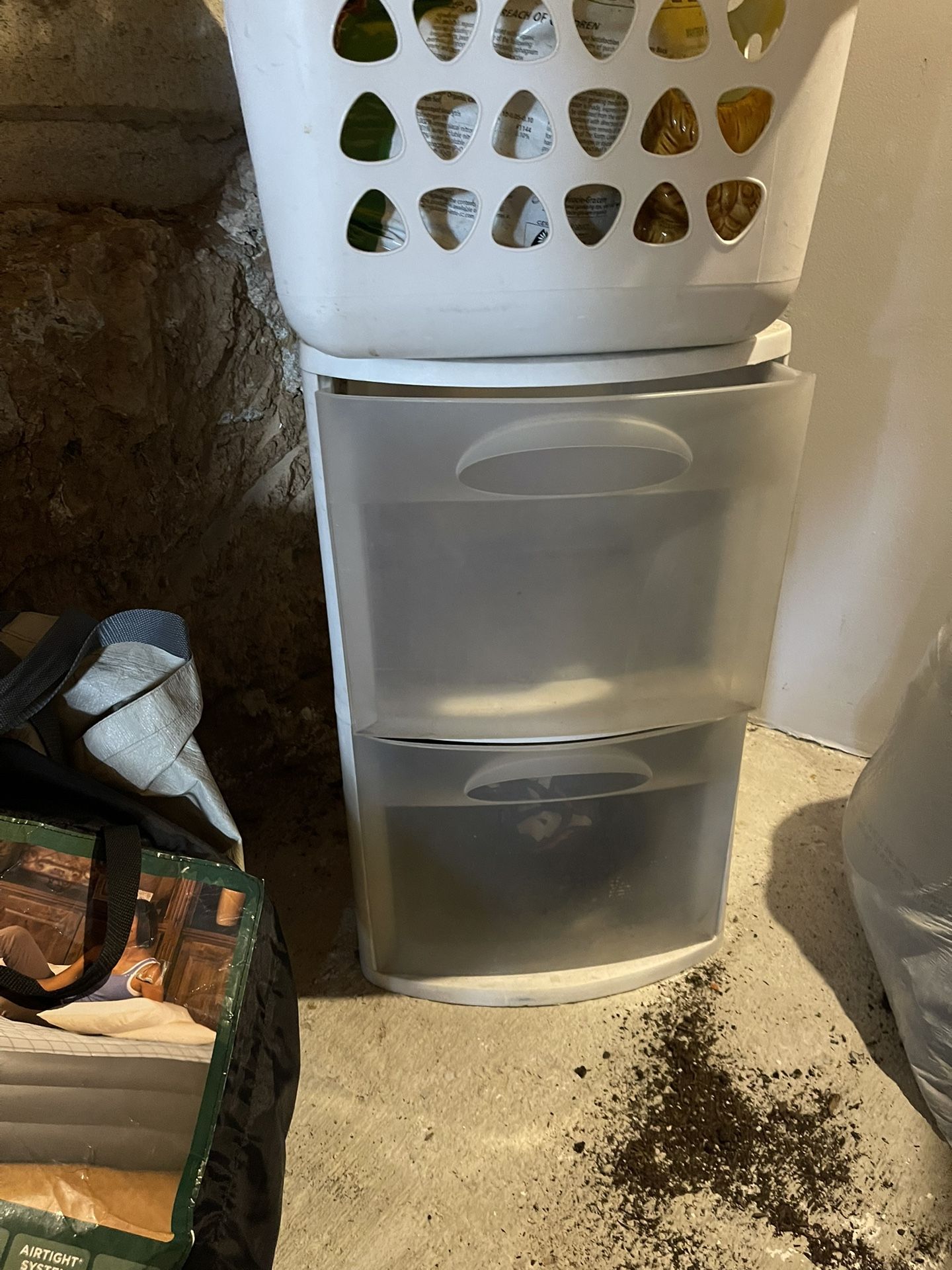Two Plastic Storage Bins