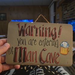 Small Wooden Man Cave Sign 