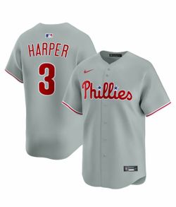 Bryce Harper Philadelphia Phillies Nike Road Limited Player Jersey - Gray XLNEW