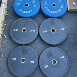 170lb Olympic Bumper Plate Set Weights 