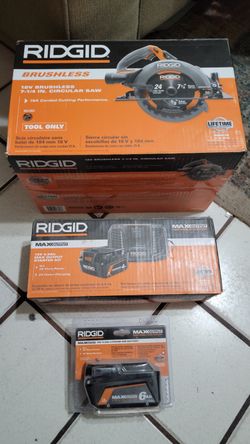 Rigid Saw + Batteries & Charger