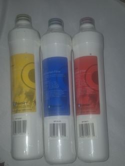 lot of 3 watts premier 10535 pure carbon pressure Filter cartridge yellow red blue