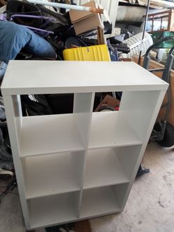 White cubby cabinet