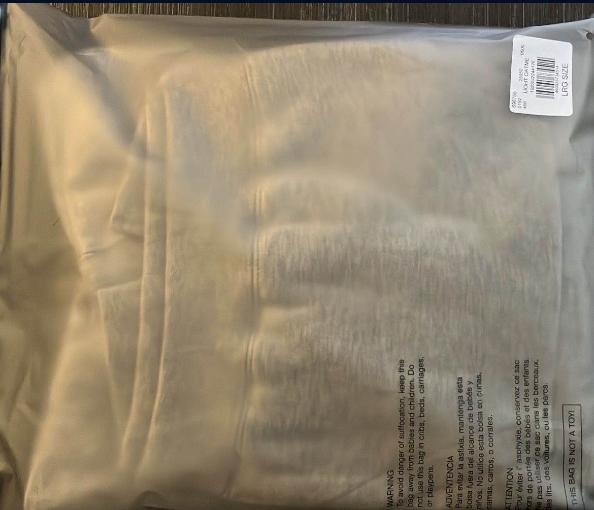 Essentials Hoodie size L light oat