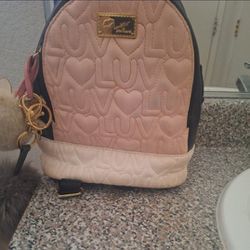 Womens Pink Betsey Johnson Backpack 