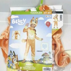 Bluey BINGO Halloween Toddler Costume Size 3T-4T