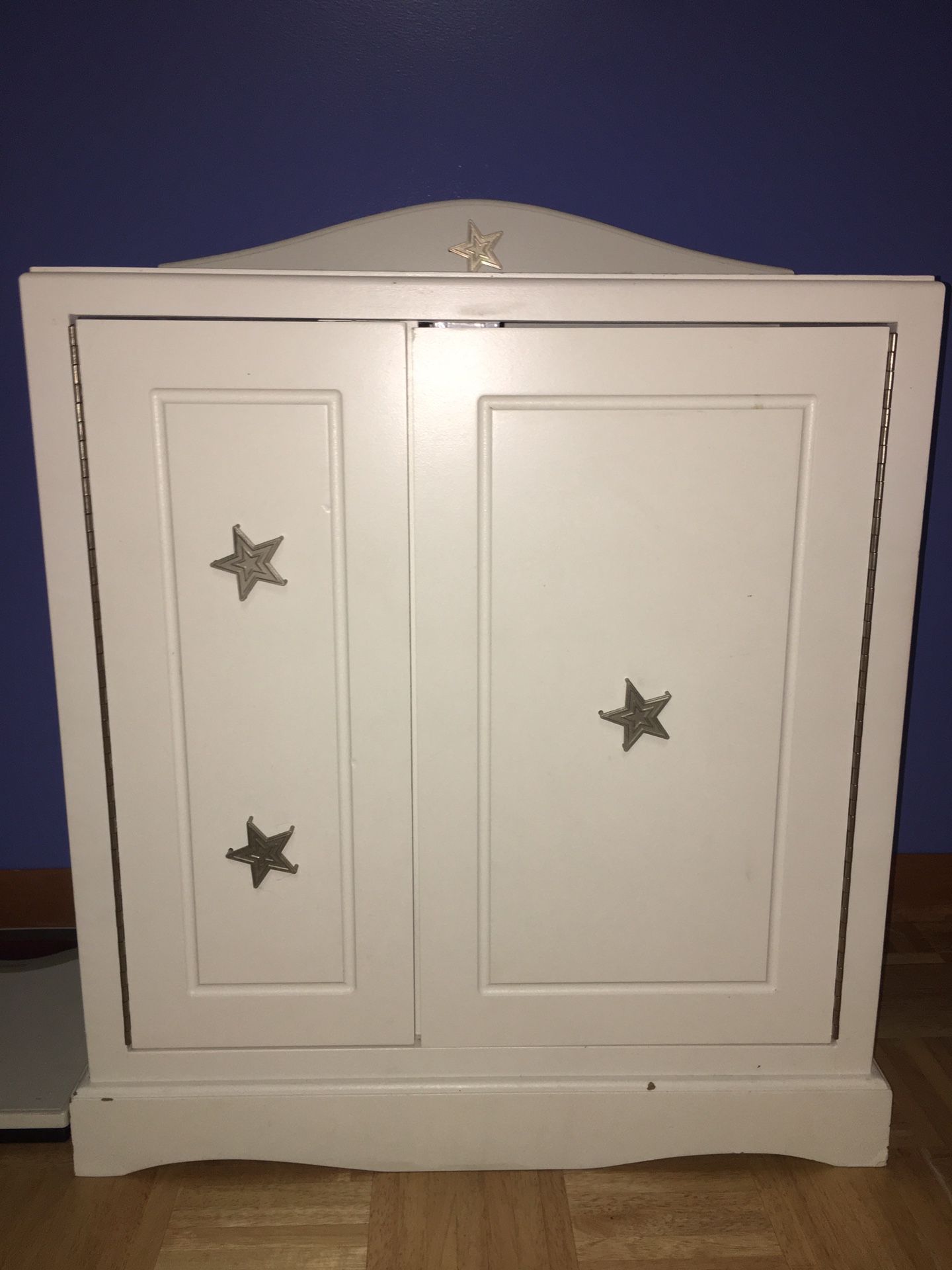 Furniture Sized 18 Inch Doll Armoire Storage Closet 