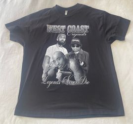 West Coast Originals, Legends Never Die (Eazy-E, 2Pac & Nipsey Hussle) T-Shirt (2XL)