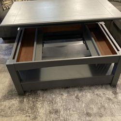 Coffee Table Gray Lifts Up