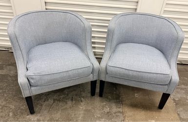 Light blue accent chairs