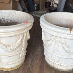 cement flower pots